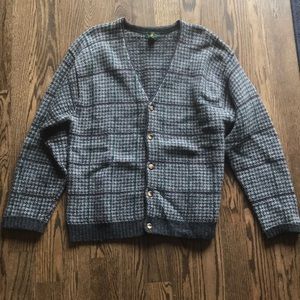 Macy’s Club Room vintage men’s wool cardigan sweater, XL